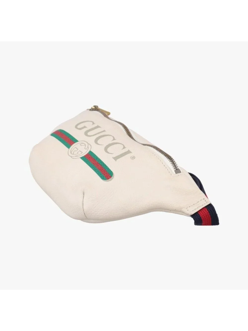Gucci Print White Leather Handbag